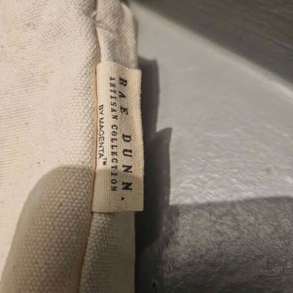 Rae Dunn 'Happy Easter' Canvas Tote Bag with Polka Dot Inner Liner 12" - Picture 2 of 6